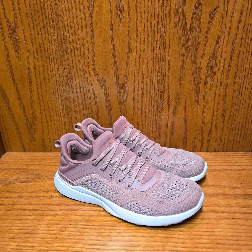 APL Womens Techloom Tracer Running Shoes Sneakers Pink Knit Lace Up Size 7 - Picture 2 of 10